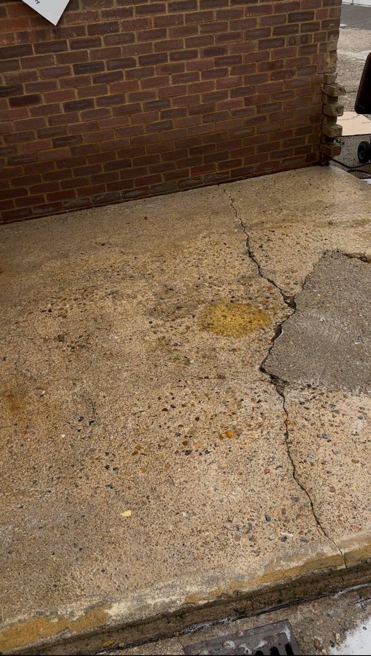 Clean concrete after pressure washing
