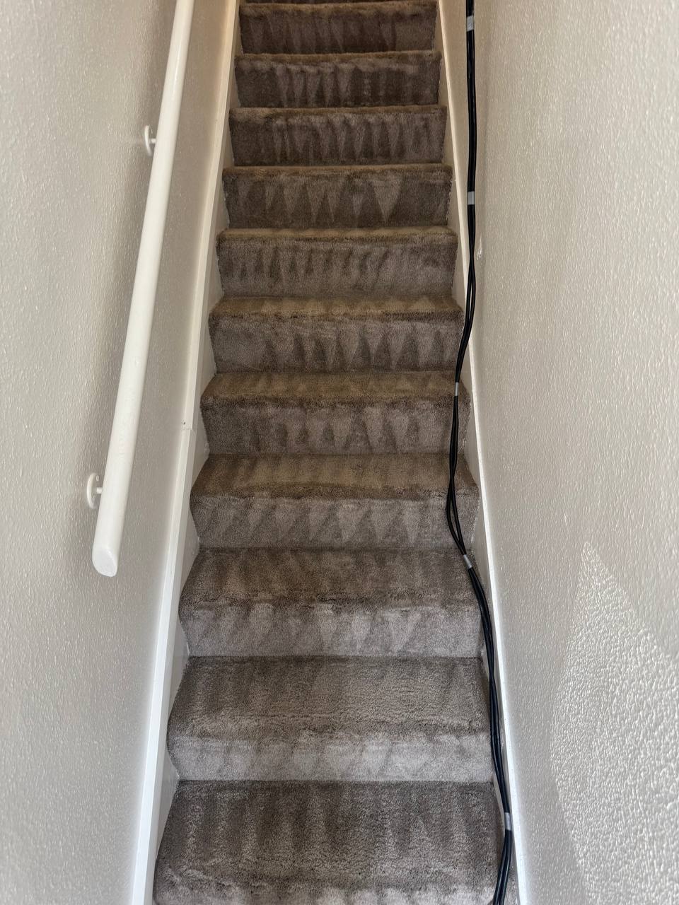 Stair carpet after