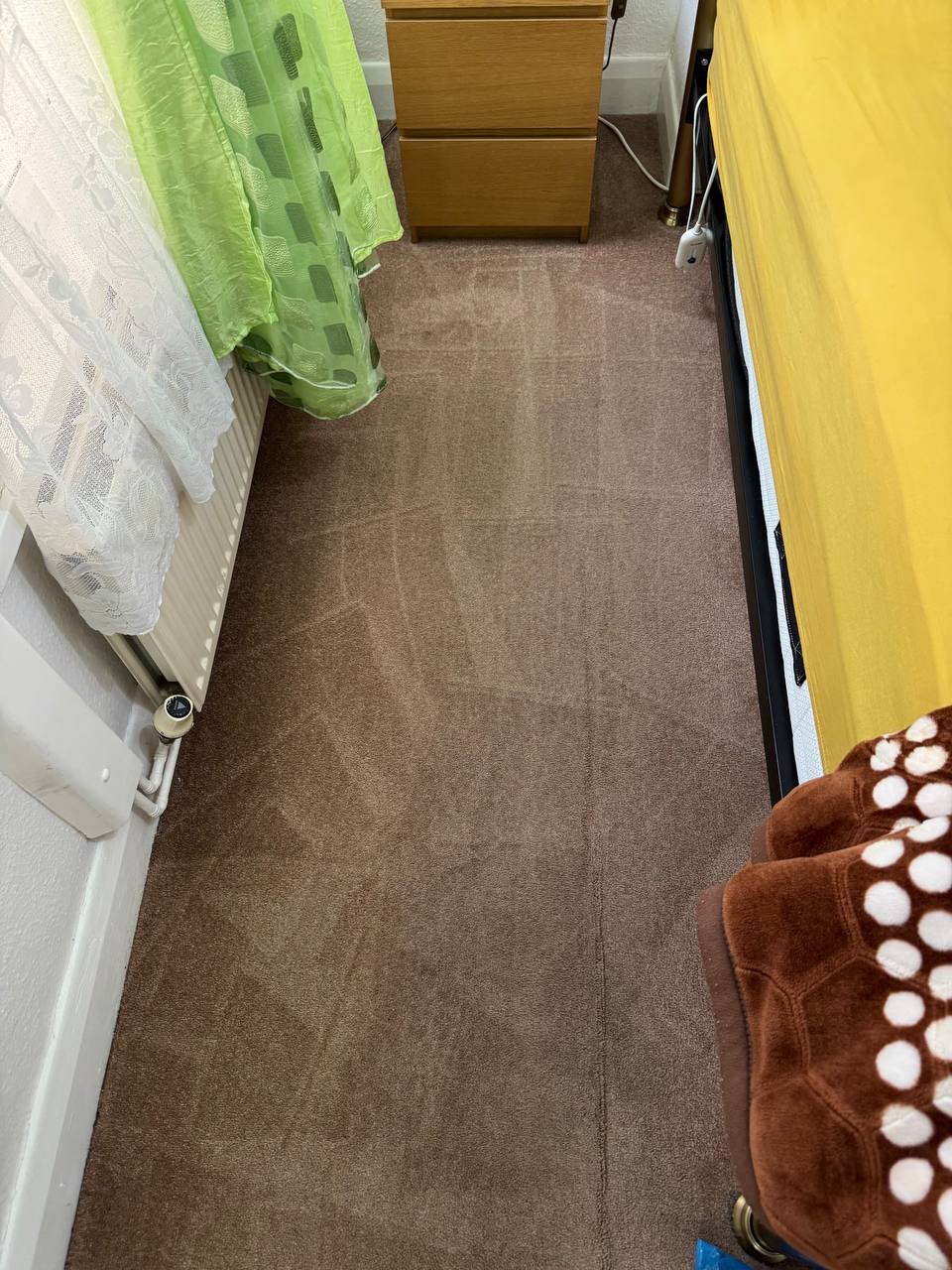 Bedroom carpet after